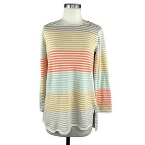 GUDRUN SJODEN Multicolor Striped Cotton Wool Long Sleeve Sweater Women's Medium